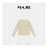REALNEEI【轻衫细语】眻毛肌理感松弛穿搭毛织上衣长袖毛衣03817