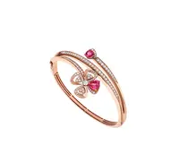 2269【香港联邦】18K金镶嵌百搭手镯