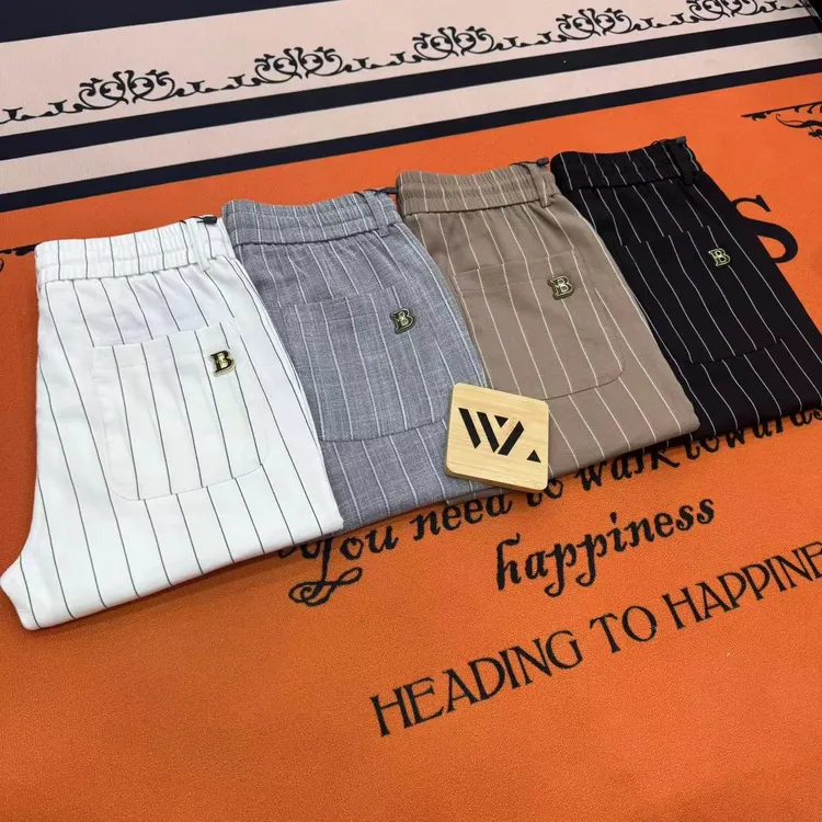 2430夏季冰丝感男士休闲裤 时尚小直角裤型百搭男裤高品质裤子