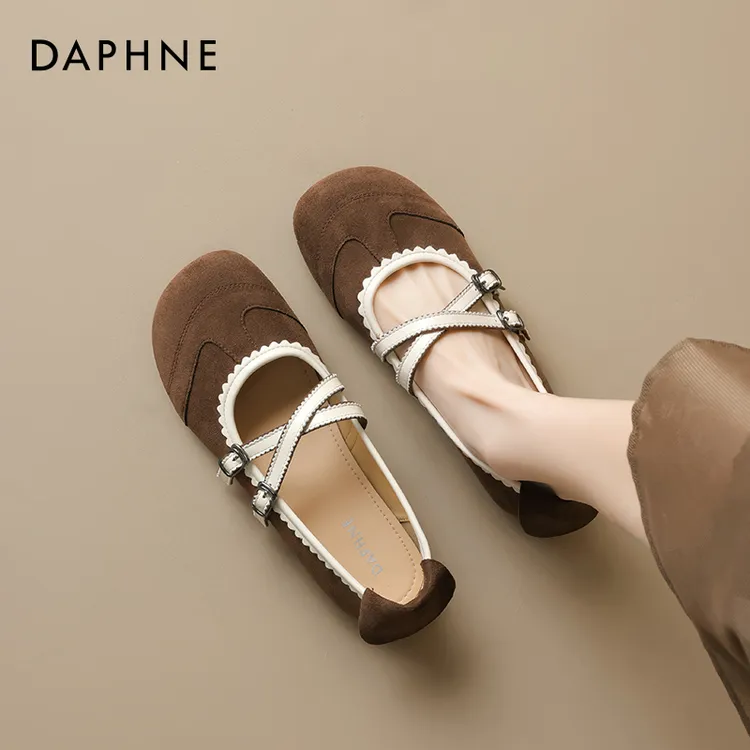 达芙妮玛丽珍女鞋2025秋冬新款法式芭蕾风平底单鞋软底博孕妇肯鞋