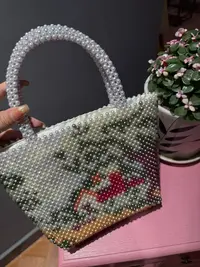 臭朵朵家  潮流手工艺品制作女士重工手拿包小众百搭