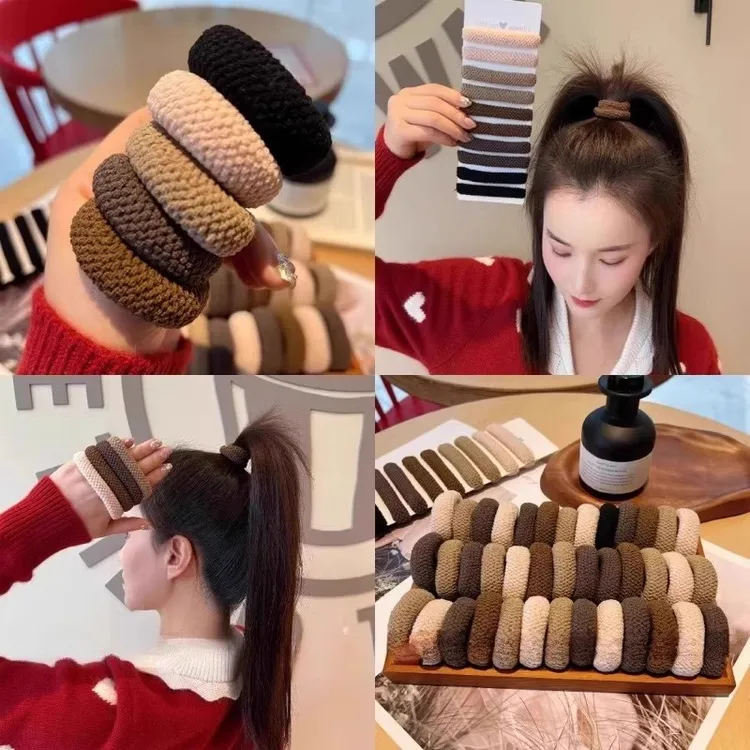 加粗头绳女扎马尾高弹力耐用扎头发橡皮筋头圈发绳头饰绑头发发圈