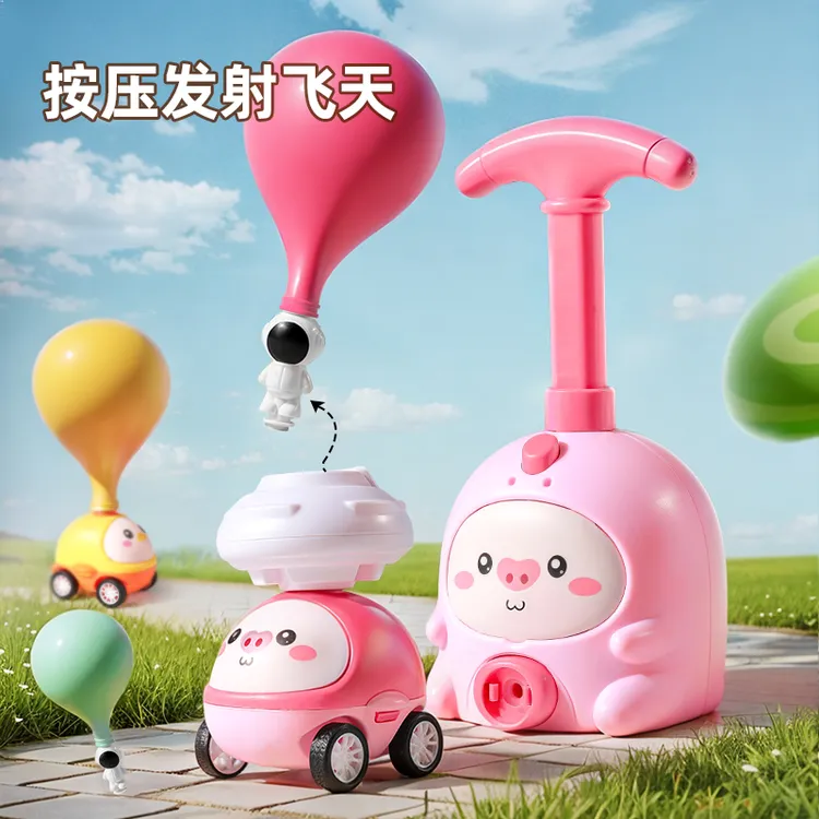 2025新款网红绿色恐龙空气动力车儿童玩具飞天气球车宝宝男孩女孩