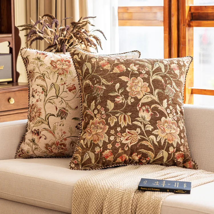 高端抱枕沙发客厅轻奢高级感大号抱枕套靠枕雪尼尔靠背垫2025新款