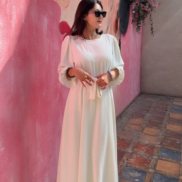 新款长袖显瘦百搭气质复古法式连衣裙