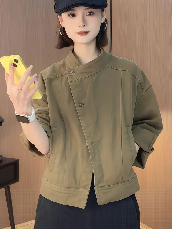 工装夹克女2025秋季新款时尚休闲宽松显瘦百搭小个子百搭上衣外套