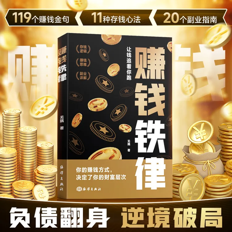 【赚钱铁律】赚钱之道商业思维财富自由副业货源讲解初学者入门书籍
