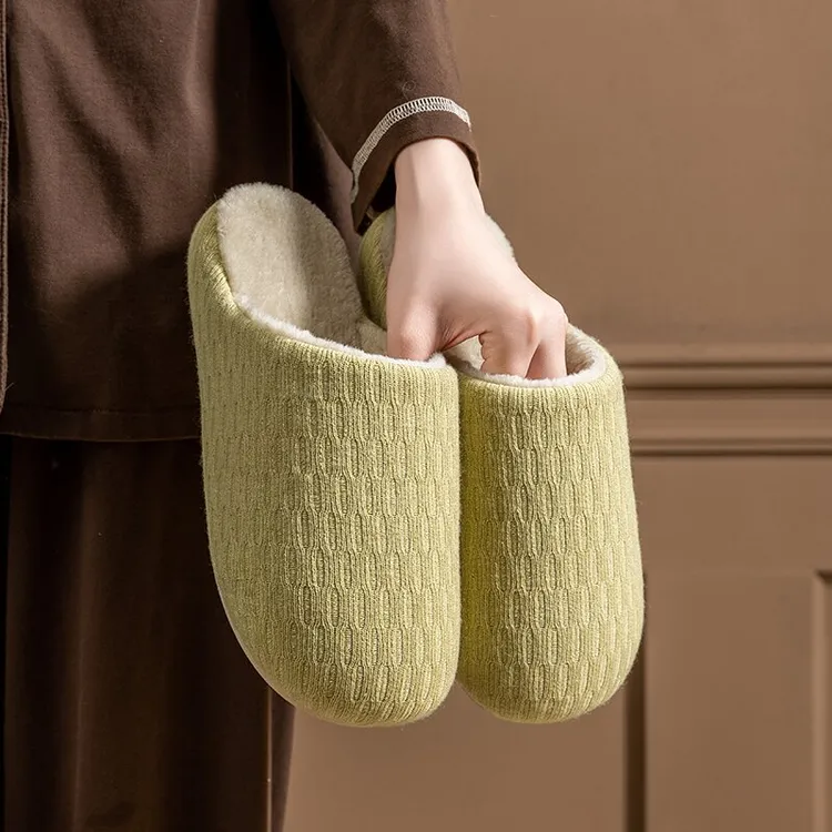 2025新款抗菌棉拖鞋女室内居家用厚底毛绒防滑保暖加绒加厚御寒男
