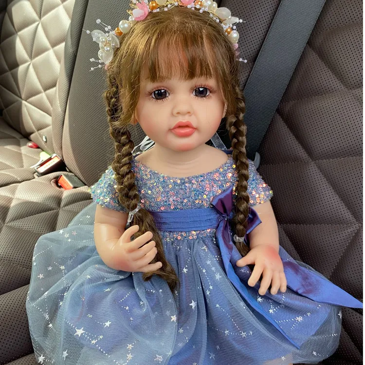 仿真洋娃娃  高端全胶陪伴娃娃55cm语音发声互动儿童玩具