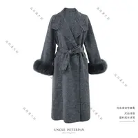 彼得潘大叔《灰度阈值-外套》法式时尚舒适暖冬长款毛呢大衣外套