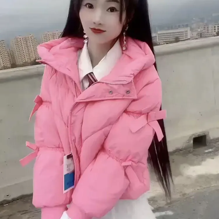 面包服厚款轻便冬季菱格短款爆款小个子厚棉袄女款韩系女洋气新款