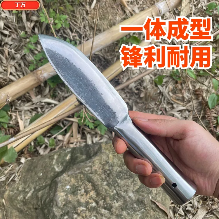 布希曼手工锻打一体成型精抛镜面刃口户外多功能排障刀加厚炮弹钢