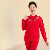 【米果妈】女士冬季新款加绒保暖套装亲子B4863