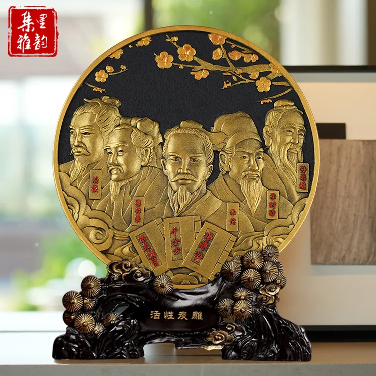 五大名医华佗扁鹊李时珍张仲景孙思邈诊所药店理疗中医馆文化摆件