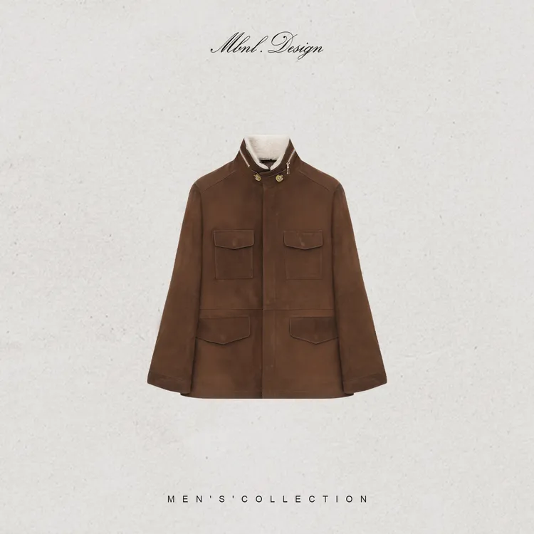 MBNL-F「L.P Smooth」秦磊男装90白鹅绒小牛皮抗撕裂夹克LL-WWT0165