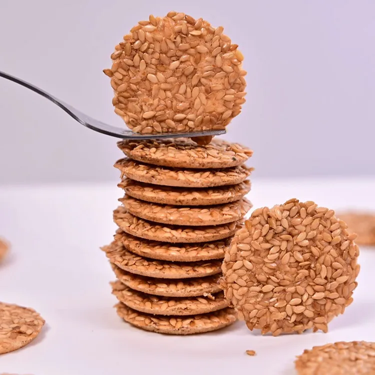 枸杞亚麻籽薄脆小饼干酥脆可口办公室代餐非油炸烘焙零食休闲食品