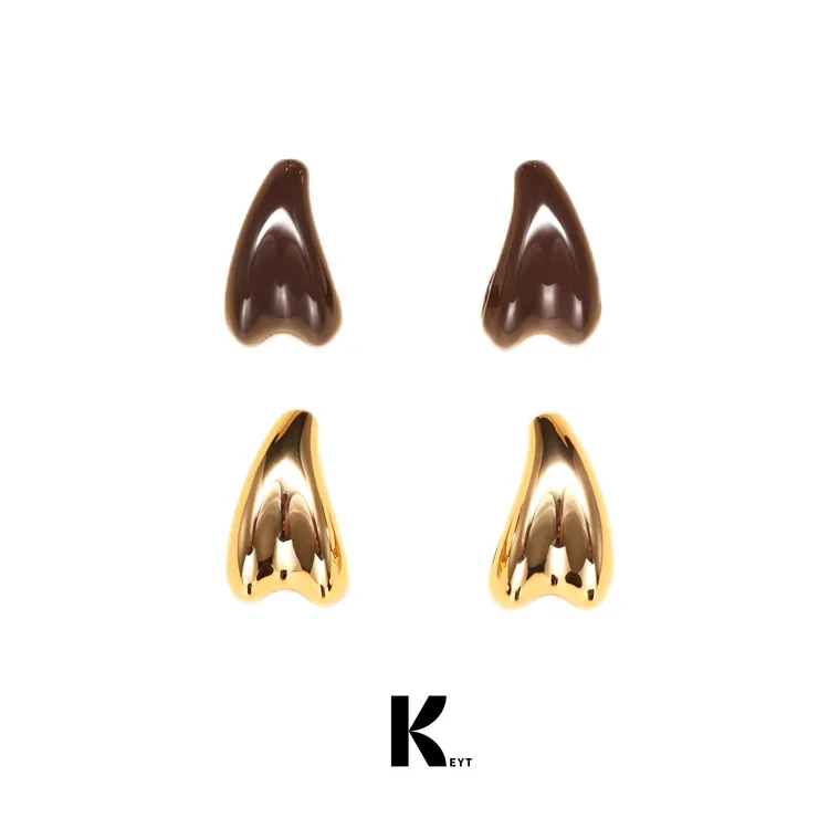 【秦可儿Kerr】KEYT 铜合金耳饰 四色金属鼻子造型耳环A189【粉丝福利】