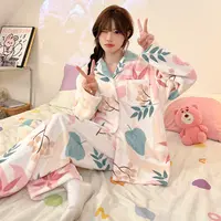 睡衣女款秋冬季套装保暖家居服冬季2025年碎花新款加厚加绒可外穿