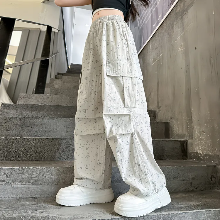 女童速干裤夏季薄款裤子2025款中大儿童洋气韩版女孩休闲工装裤潮