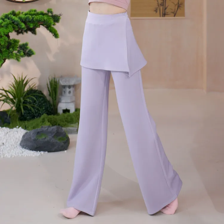 2025新款现代舞秋冬可拆卸裙裤显瘦遮胯日常练功古典舞中国舞裤