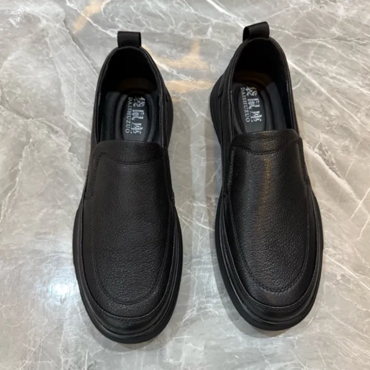 头层牛皮休闲一脚蹬