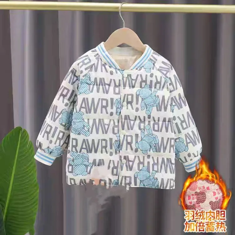 卡通动漫短款立领纯色棉服休闲风常规款