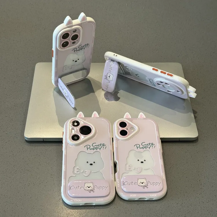 欧克里里立体耳朵西高地支架适用苹果17手机壳华为vivo小米15oppo