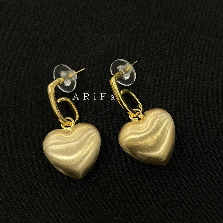 钛钢耳饰 新款时尚大方百搭气质个性钛钢耳环欧美轻奢磨砂