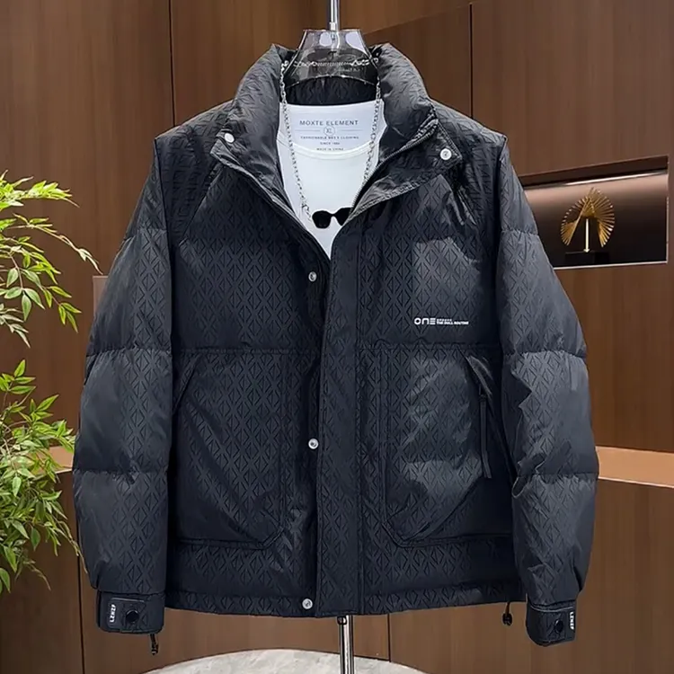 男士立领免洗羽绒服外套男韩版休闲保暖百搭加厚简约时尚冬季潮牌