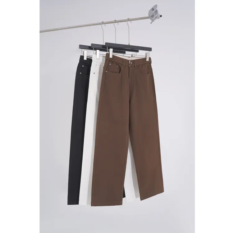 FCC【高织精梳棉天丝混纺】秋冬时尚简约宽松直筒百搭男生休闲长裤