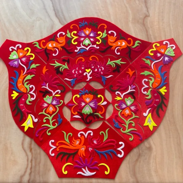 壮族背带，手工贴花