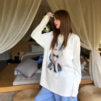 婉君Q【巴家人头像】夏季美式时尚印花百搭insT恤上衣LWJ25B2T1898