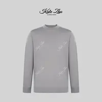 男士18针织法高奢圆领棉羊毛混纺长袖打底 KZYB4M1014