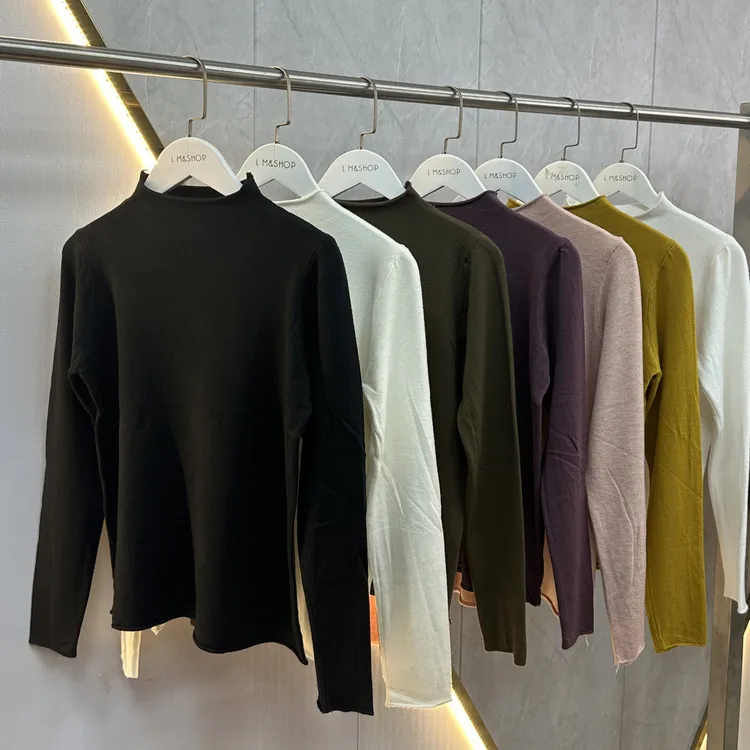 【巨舒服】韩系半高领针织羊绒打底衫