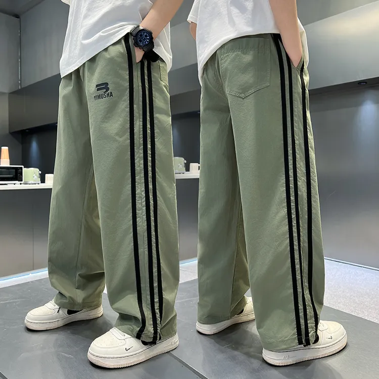 男童裤子夏季薄款防蚊裤宽松2025中大童休闲韩版长裤运动卫裤儿童