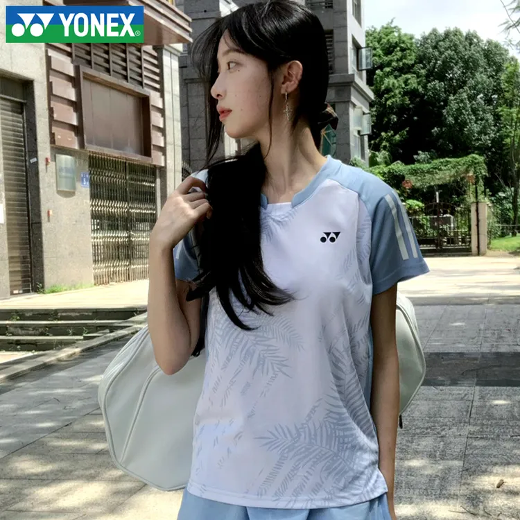 25年新款尤尼克斯YY羽毛球服球衣运动服T恤上衣短袖110025BCR