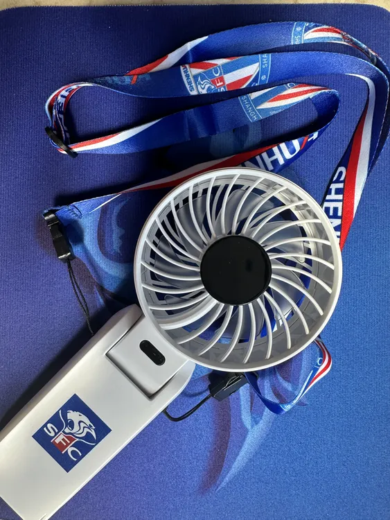 申花球迷周边 申花元素挂绳+手持风扇