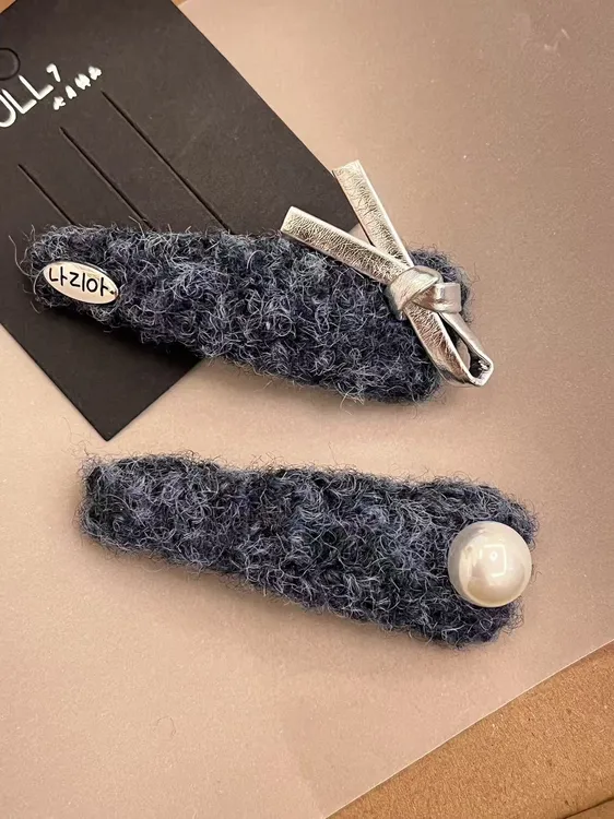 3044【FULL 7】韩国东大门原创设计复古风法式千金风女发夹刘海夹