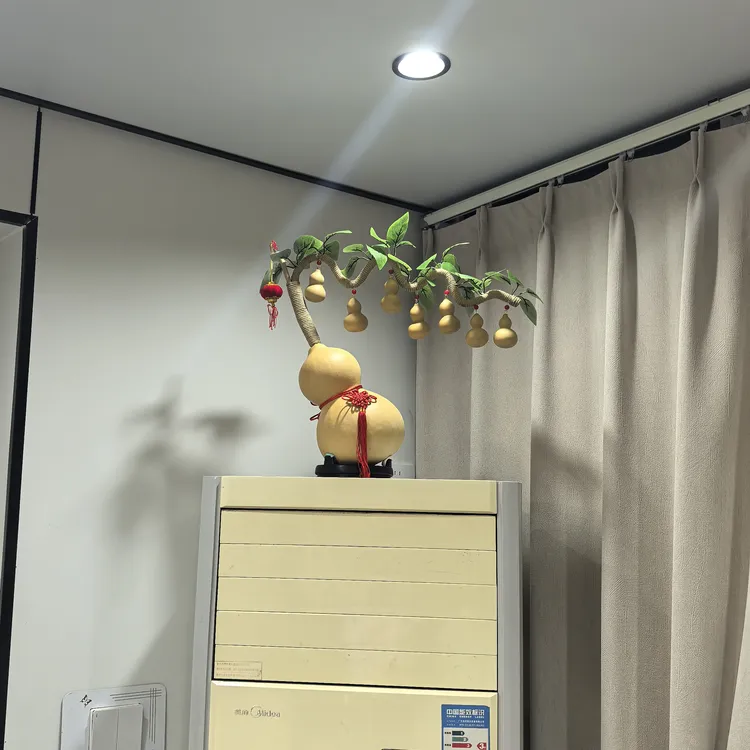 葫芦娃摆件纯手工编织葫芦发财树寓意适合玄关电视机旁落地办公室