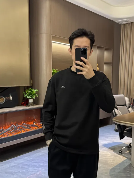 【李子光】秋冬圆领男士套头卫衣 德绒保暖单穿内搭百搭休闲#YY232