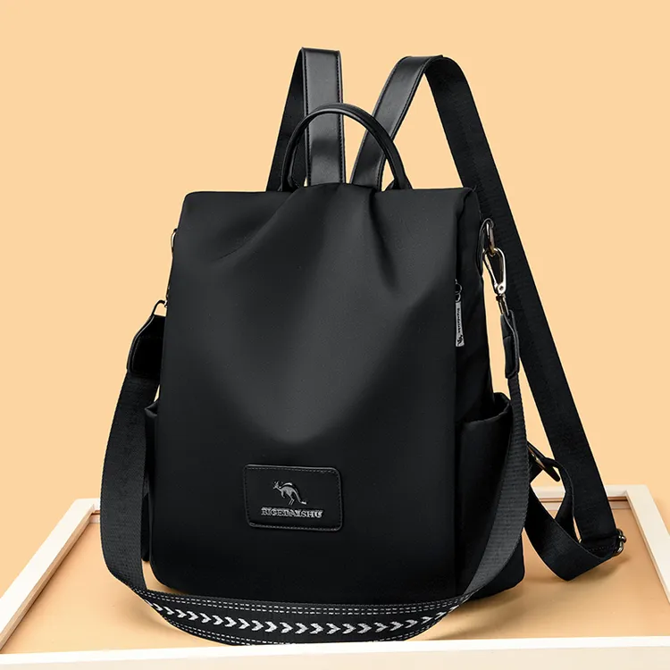 2025时尚牛津纺防潮女士包车简约百搭缝线防盗背包女士质感双肩包