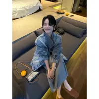Az LongQuan 立领气质牛仔外套 2025秋冬设计师时尚新款 DA9157