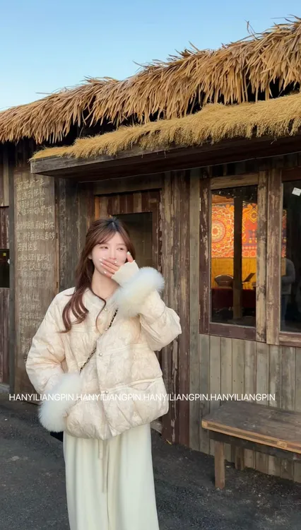 【国风羽绒服】新款毛毛袖羽绒服