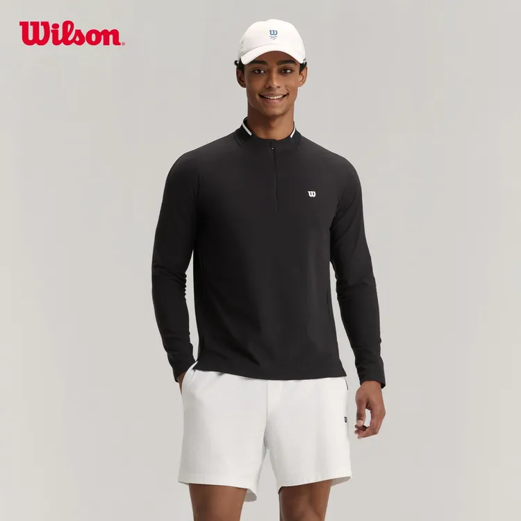 Wilson威尔胜官方秋冬男士ALLEY半拉链磨毛高领长袖WM20071