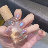 蓝精灵  蝶诗舞 纯手工定制美甲贴片 氛围感蓝眼泪定制穿戴甲10片