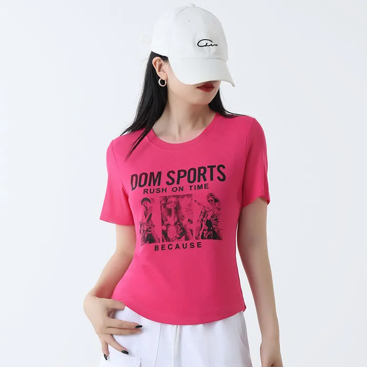 XVRV【夏上新】运动短袖广场舞服装上衣健身跳操运动曳步舞服装女