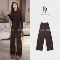 玖黛衣【闪闪裤】冬季美拉德加绒高腰牛仔裤NZJ47092 NZJ47091