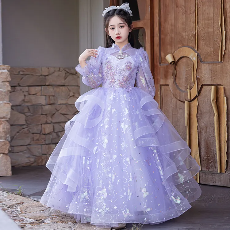 小主持人礼服高端轻奢梦幻公主风儿童礼服毕业季钢琴演出蓬蓬裙
