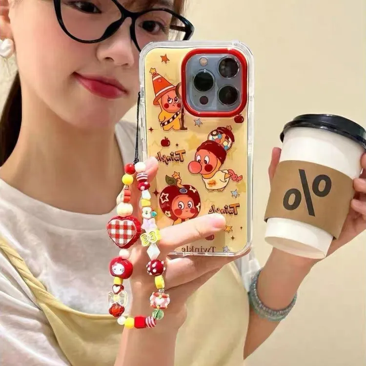 GGBond卡通星星人挂链适用苹果17大孔16手机壳华为vivo小米15oppo