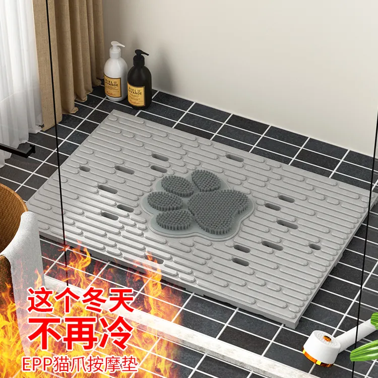蝴蝶猫爪洗澡神器沐浴搓澡洗脚洗澡刷搓背搓脚卫生间淋浴房地垫